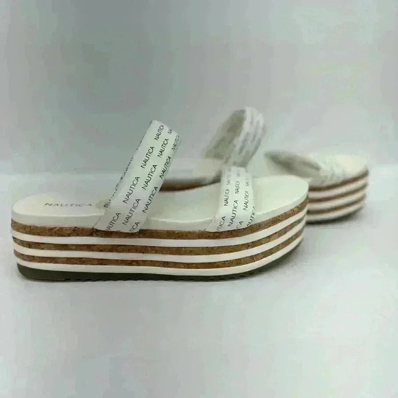 NÁUTICA WHITE SANDALS SIZE 8.5 - Picture 4 of 7